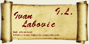 Ivan Labović vizit kartica